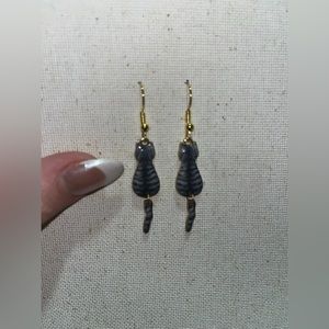 Cat back earrings